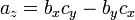 a_z = b_x c_y - b_y c_x \,
