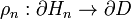 \rho_n :\partial H_n \rightarrow \partial D\,
