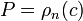 P = \rho_n (c)\,