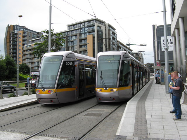 File:LUAS trams at Tallacht terminus. - geograph.org.uk - 1387090.jpg