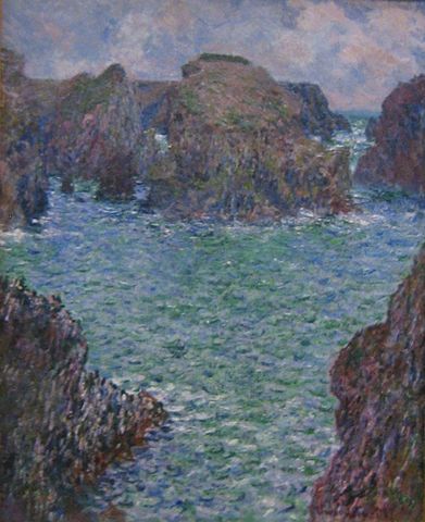 File:'Port-Goulphar, Belle-&Icirc;le', oil on canvas painting by Claude Monet, 1887, Art Gallery of New South Wales.jpg