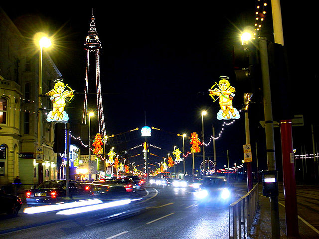 File:Blackpool Illuminations and Tower.jpg