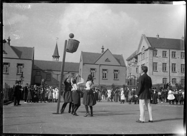 File:Netball game, ca 1910.jpg