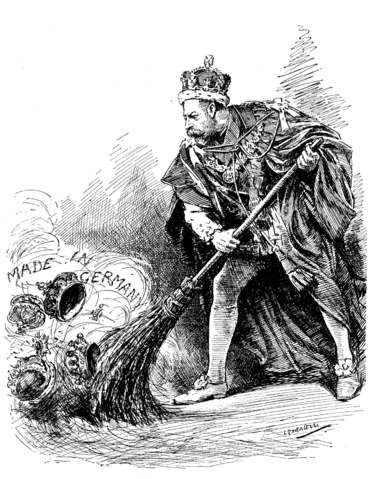 File:A Good Riddance - George V of the United Kingdom cartoon in Punch, 1917.png