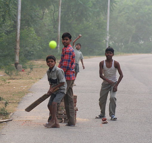 File:Street Cricket, Uttar Pradesh, India.jpg