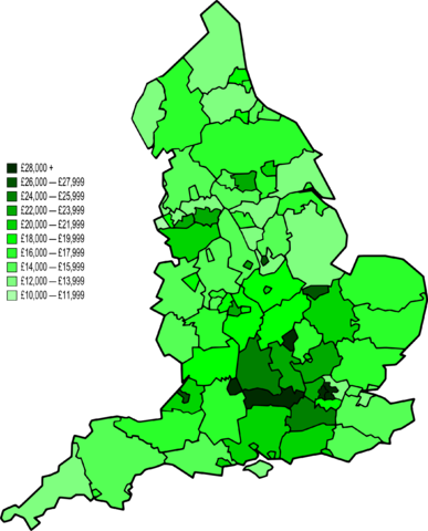 File:Map of NUTS 3 areas in England by GVA per capita (2007).png