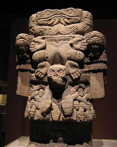 File:Aztec statue of Coatlicue, the earth goddess.jpg