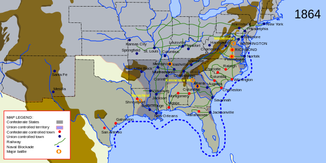 File:Map of American Civil War in 1864.svg