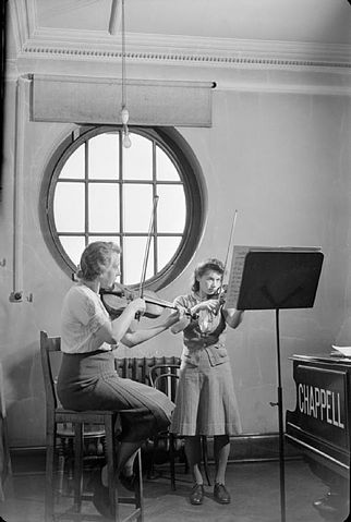 File:Royal Academy of Music- the work of the Royal Academy in Wartime, London, England, UK, 1944 D22286.jpg