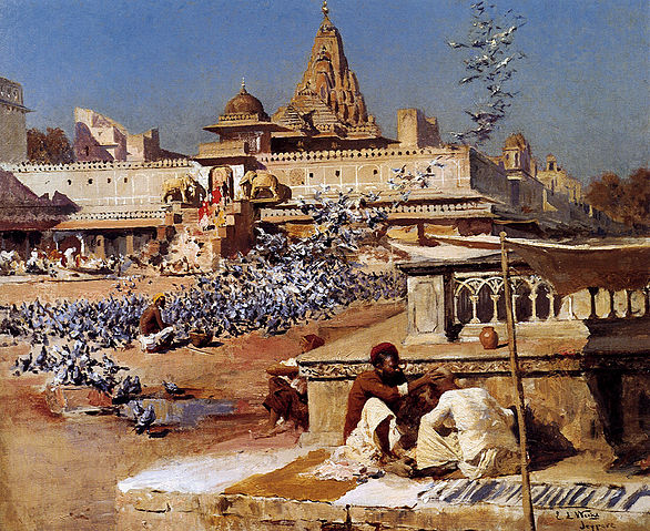 File:Weeks Edwin Feeding The Sacred Pigeons Jaipur.jpg