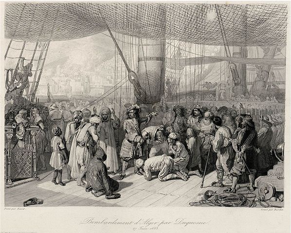 File:Duquesne fait liberer des captifs chretiens apres le bombardement d Alger en 1683.jpg