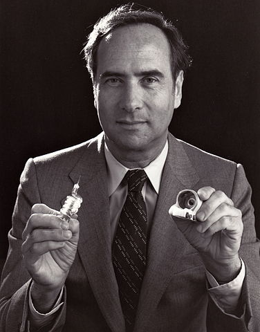 File:Ted Maiman Holding First Laser.jpg