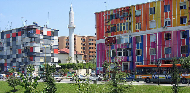 File:Tirana - Colourful houses at Lana.jpg