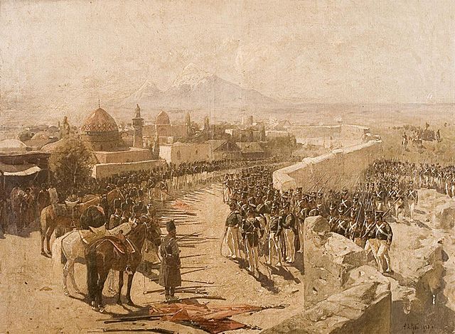 File:İrəvan qalasının &Ccedil;ar Rusiyası trəfindən alınması.jpg