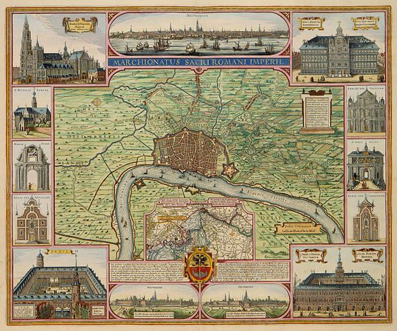 File:Marchionatus Sacri Romani Imperii - Antwerpen, het markgraafschap de de belangrijkste gebouwen (Claes Jansz. Visscher, 1624).jpg