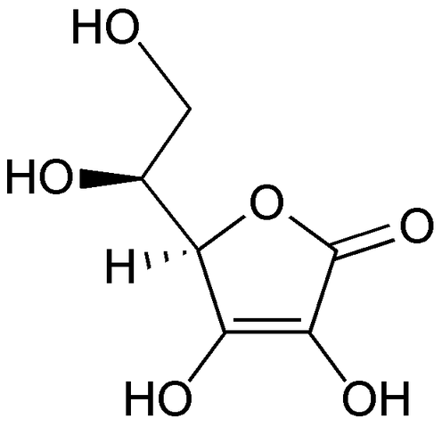 File:Ascorbic acid structure.png
