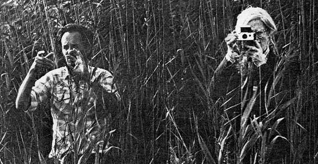 File:Andy Warhol and Ulli Lommel on set of Cocaine Cowboys.jpg