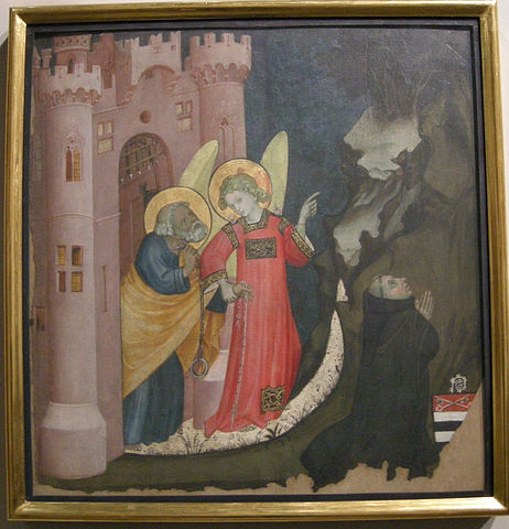 File:Giacomo jaquerio, liberazione di san pietro dal carcere, 1405-1410 ca..JPG