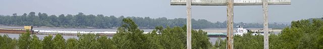 File:Photograph of Barges on the Mississippi near Ste Genevieve MO.jpg