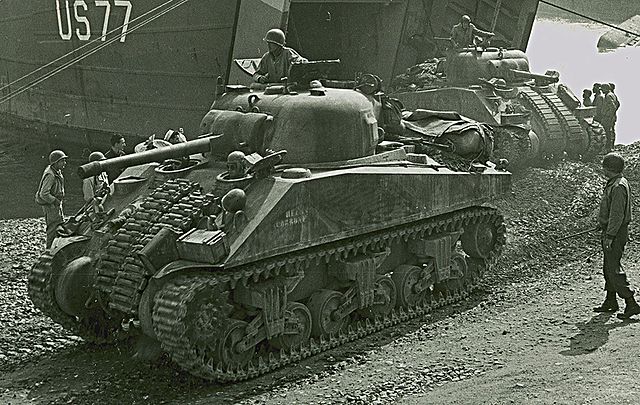File:Shermans disembarking from LST at Anzio crop.jpg
