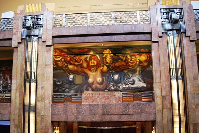 File:Palacio de Bellas Artes - Mural La Nueva Democracia Siqueiros 1.jpg