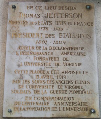 File:Thomas Jefferson's Paris house memorial.jpg