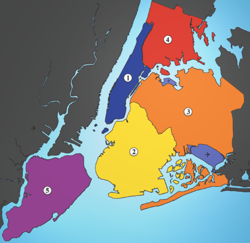 File:5 Boroughs Labels New York City Map Julius Schorzman.png