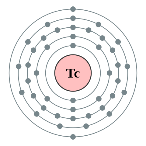 File:Electron shell 043 Technetium - no label.svg