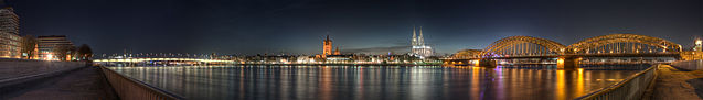 File:Cologne - Panoramic Image of the old town at dusk.jpg