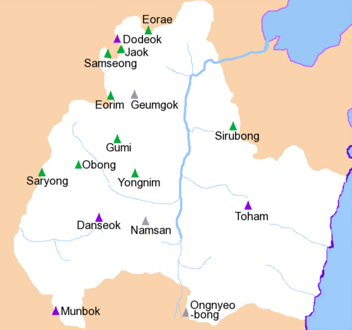 File:Korea-Gyeongju-Map of mountains and drainage-02.png