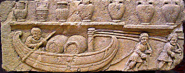 File:Halage sur la Durance Amphores et tonneaux gallo-romains.jpg