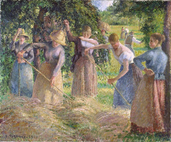 File:Hay Harvest at &Eacute;ragny by Camille Pissarro 1901.png