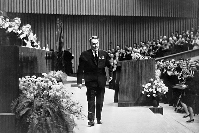 File:RIAN archive 36535 Secretary general of the CPSU Central Committee Leonid Brezhnev after speaking at the VLKSM Central Committee plenary session.jpg