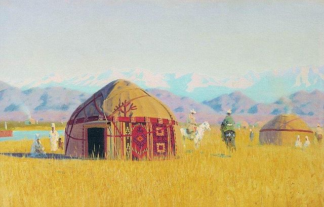 File:Киргизские кибитки на реке Чу.jpg