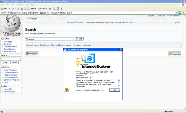 File:IE 6 SP3 XP screenshot.PNG