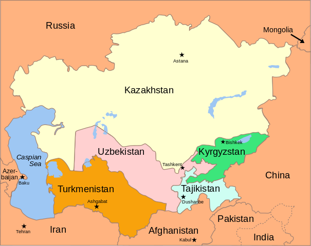 File:Central Asia - political map 2008.svg