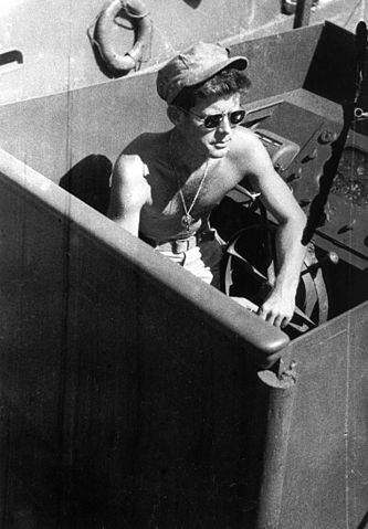 File:Lt. John F. Kennedy aboard the PT-109.jpg