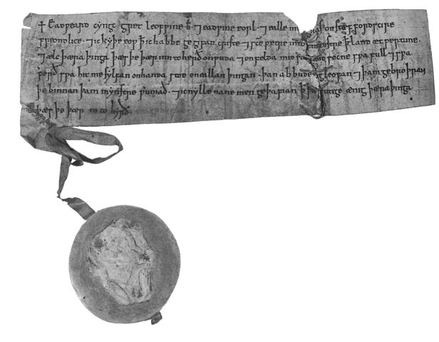 File:Edward the Confessor sealed writ.jpg