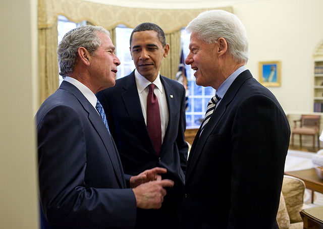 File:Obama, Bush, and Clinton discuss the 2010 Haiti earthquake.jpg