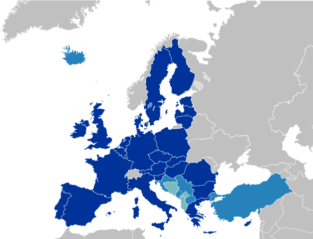 File:EU27-candidate countries map.svg