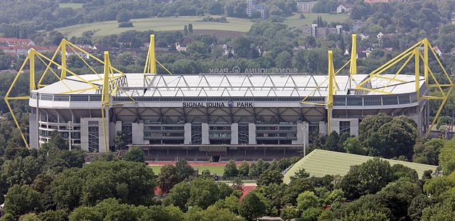 File:Singal Iduna Park with a new sign.jpg