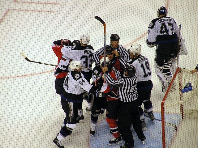 File:Ottawa v Tampa Bay refs goal fight April 22 2006.jpg