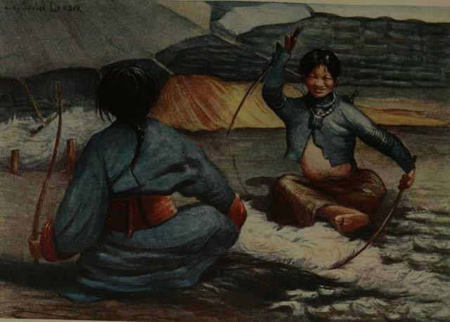 File:Tibetans Cleaning Wool.jpg