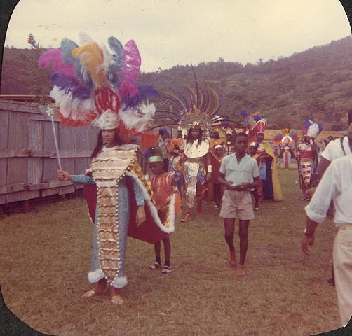File:GrenadaCarnival1965FeatheredHeaddresses.jpg